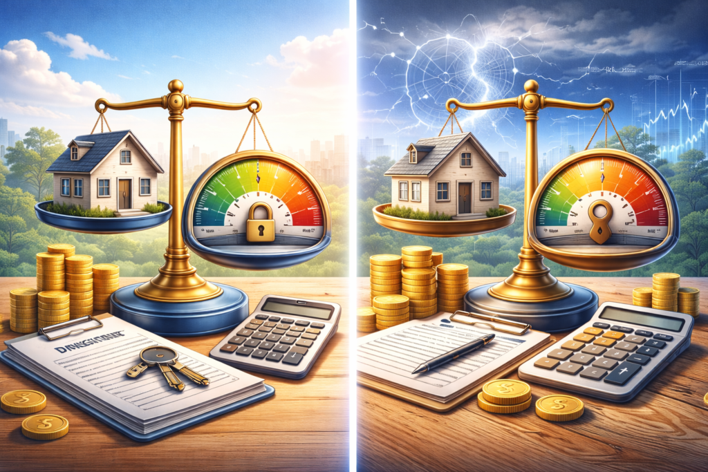 Floating loans move with market conditions, while fixed loans remain stable throughout the tenure.