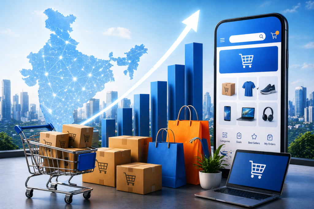 The surge in e-retail is largely propelled by the growing number of online shoppers, particularly from Tier-2 and Tier-3 cities.
