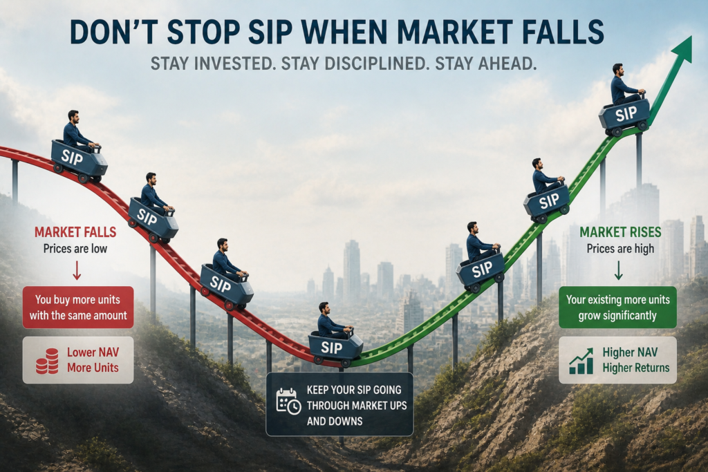 The very periods that feel the scariest are usually the ones where SIPs quietly do their best work: buying more units at lower prices and setting you up for stronger recovery when markets bounce back.